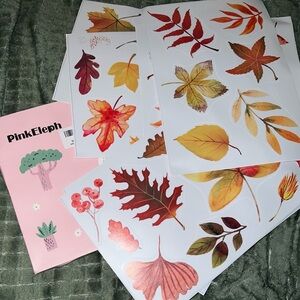 PinkEleph Autumn Leaf Sticker Set